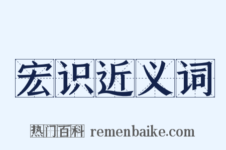 宏识近义词是什么意思的图片